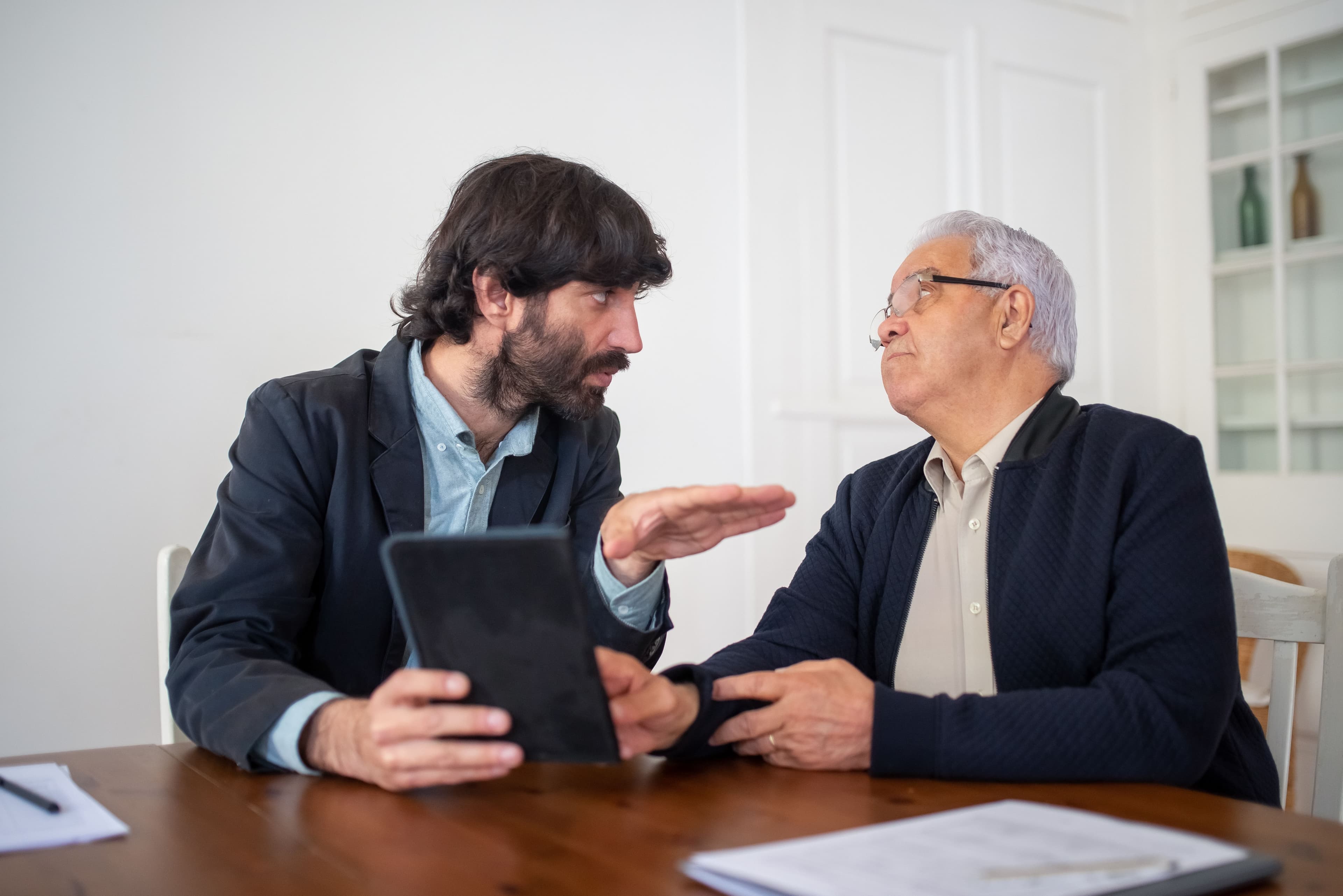 Corepay advisor reviewing documents with a client